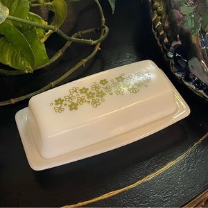 Crazy daisy pyrex butter dish